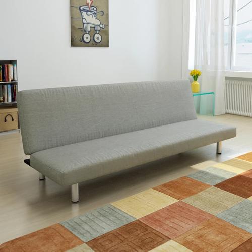 vidaXL Schlafsofa Grau Polyester