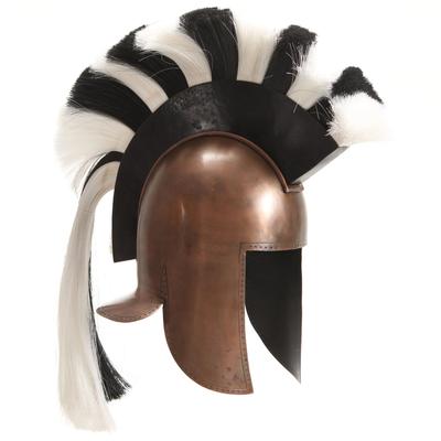 vidaXL Griechischer Krieger-Helm Antik Replik für LARP Kupfern Stahl
