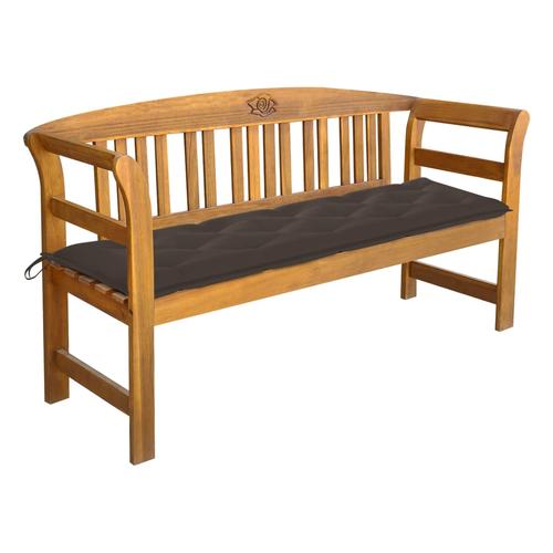vidaXL Gartenbank mit Auflage 157 cm Massivholz Akazie