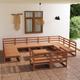 vidaXL 12-tlg. Garten-Lounge-Set Massivholz Kiefer