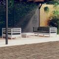 vidaXL 6-tlg. Garten-Lounge-Set mit Anthrazit Kissen Kiefernholz