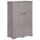 vidaXL Kunststoffschrank 79x43x125 cm Holzdesign Grau