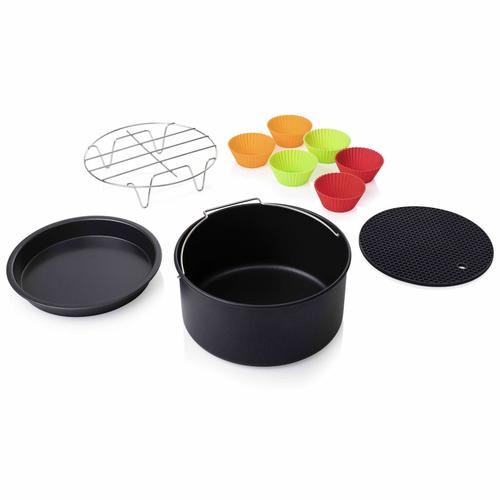 Princess 10-tlg. Heißluftfritteuse-Zubehör-Set 5,2L Metall und Silikon