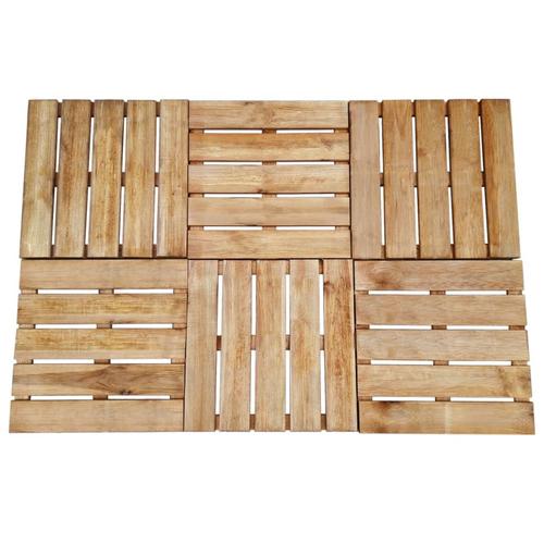vidaXL Terrassenfliesen 6 Stk. 50×50 cm Holz Braun