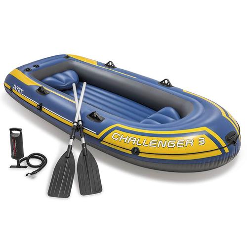 INTEX Schlauchboot mit Rudern und Pumpe Challenger 3 68370NP