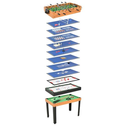 vidaXL 15-in-1 Multigame-Tisch 121×61×82 cm Ahorn