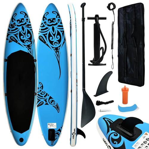 vidaXL Aufblasbares Stand Up Paddle Board Set 366x76x15 cm Blau