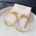 Kate Spade Jewelry | Kate Spade Gold Hoop Earrings | Color: Gold/White | Size: Os