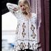 Free People Dresses | Ln Free People Ivory Down By The Bay Tunic Top Mini Dress S | Color: Black/Cream | Size: S