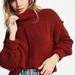 Free People Sweaters | Free People Cowl Neckline Dark Red Sweater | Color: Red | Size: S