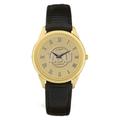 Men's Gold VCU Rams Medallion Leather Wristwatch