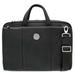 Men's Black Washington College Shoremen Leather Briefcase