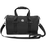 Black Hobart & William Smith Colleges Secondary Logo Leather Overnight Bag