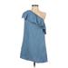 Forever 21 Contemporary Casual Dress: Blue Dresses - Women's Size Small