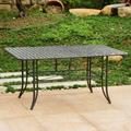 Darby Home Co Doric Metal Dining Table Metal in Black | 29 H x 39 D in | Outdoor Dining | Wayfair 2E5510F26A174CD2B2258B4A6C523F2E