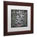 Trademark Fine Art 'All You Need is Love' Framed Textual Art Canvas in Green | 18.75 H x 18.75 W x 0.75 D in | Wayfair ALI5515-W1111MF