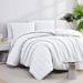 SouthShore Fine Linens Microfiber Duvet Cover Set Microfiber in White | King Duvet Cover + 2 King Shams | Wayfair CJ-BALI-DUV-WHT-K