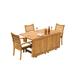 Teak Smith Square 3 - Person 105" Long Outdoor Dining Set Wood/Teak in Brown/White | 105 W x 60 D in | Wayfair DSAspen_60SquareB_4_AA_2