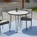 Corrigan Studio® Breeden Outdoor Bistro Table Stone/Concrete/Metal/Mosaic in Black/Gray | 29.5 H x 33.5 W x 33.5 D in | Wayfair