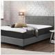 Lit Amelia 160x200 Gris Avec capitons Sommier inclus Simili Cuir - gris