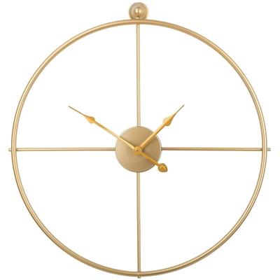 Wanduhr Gold ø 50 cm im Metallic Look Rund Minimalistisch Modern Image