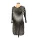 Press Dress Casual Dress - Shift: Black Print Dresses - Women's Size Medium