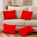 Everly Quinn Set Of 4 Throw Pillow Velvet Cushion Covers Velvet in Red | 14 H x 20 W x 1 D in | Wayfair C0D8922D0A2C49CC9C85EB3AF068C5A0