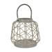 Longshore Tides 10" Candle Lantern w/ Rope Weave, Glacier Iron in Gray | 8.3 H x 10.2 W x 10.2 D in | Wayfair BAC2E79B0C64442DAB3E04A3EF3F0FA5