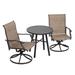 Red Barrel Studio® Langsa Round 2 - Person 28.55" Long Bistro Set Metal in Black | 28.55 W x 28.55 D in | Outdoor Furniture | Wayfair