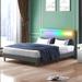 Orren Ellis Platform Bed Frame w/ Smart Led Strip Light, King Size Bed Frame w/ Rgb Led Headboard, Rgb Led Light Controlled By Alexa Or App | Wayfair