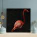 Bayou Breeze Pink Flamingo On Water During Daytime 18 - 1 Piece Square Graphic Art Print On Wrapped Canvas-455 Canvas in Black/Orange | Wayfair