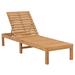 Red Barrel Studio® 1/2x Teak Sun Lounger Patio Garden Lounge Bed Furniture Wood/ in Brown/White | 11.8 H x 23.6 W x 78.7 D in | Wayfair