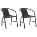 Bayou Breeze Rattan Dining Chairs Stack Chair Plastic Rattan & Steel 242.5 lb in Black | 29.13 H x 24.41 W x 21.65 D in | Outdoor Furniture | Wayfair