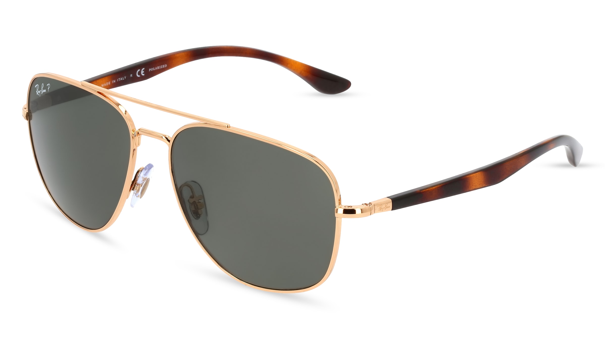 Ray-Ban RB 3683 Unisex-Sonnenbrille Vollrand Quadratisch Metall-Gestell, gold