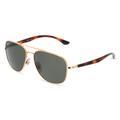 Ray-Ban RB 3683 Unisex-Sonnenbrille Vollrand Eckig Metall-Gestell, gold
