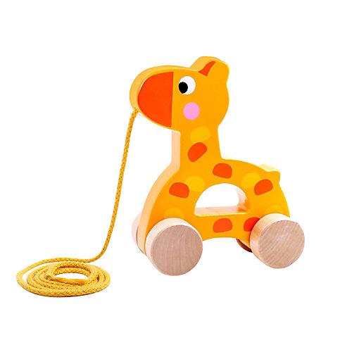 Holzziehspielzeug Giraffe TKC266 Nachziehspielzeug gelb