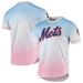 Men's Pro Standard Blue/Pink New York Mets Ombre T-Shirt