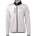 Men's Cutter & Buck Cream Georgia Tech Yellow Jackets Team Logo Cascade Eco Sherpa Fleece Full-Zip Jacket