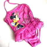 Disney Swim | Disney Minnie Mouse Pink Hearts With Ruffles Girl's Swim One Pieces 18 Mos | Color: Pink | Size: 18 Mos