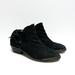 Free People Shoes | Free People Distressed Side Lace Black Suede Ankle Boots | Color: Black | Size: 7.5