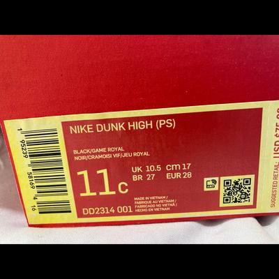 Nike Shoes | - Little Kids Nike Dunk High Sneakers Brand New Never Worn Before Size 11c Bl | Color: Black | Size: 11b