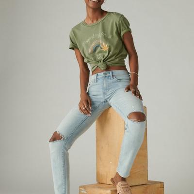 Lucky Brand Mid Rise Ava Skinny - Women's Pants Denim Skinny Jeans in Fan Girl Dest, Size 28 x 29