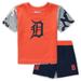 Newborn & Infant Orange/Navy Detroit Tigers Pinch Hitter T-Shirt Shorts Set