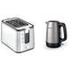 Krups KH442D Control Line Premium Toaster | Edelstahl | 2 kurze Schlitze für 2 Scheiben 850 W Silber/Schwarz & Philips Domestic Appliances HD9350/90 Wasserkocher, Edelstahl, 1.7 liters, schwarz