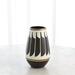 Global Views Quill Vase-Sm Ceramic in Black/White/Yellow | 12.75 H x 7.5 W x 7.5 D in | Wayfair 3.31645