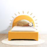 Uma Toddler Platform Bed by Second Story Home Upholstered in Yellow | 26.75 H x 31 W x 56 D in | Wayfair 628-193-0116