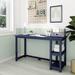 Latitude Run® Lalitha Large Desk w/ Shelves Wood in Blue | 29.75 H x 55.25 W x 19.75 D in | Wayfair CAA5ADF674E8421FA7AD5FDD1DAE38B0