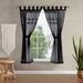 House of Hampton® Fillip Milly Bling Synthetic Sheer Tab top Curtain Panels Synthetic in Black/Brown | 63 H in | Wayfair