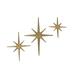 Everly Quinn 3 Piece Cast Iron Starburst Star Wall Décor Set Metal in Brown/Gray/Yellow | 12 H x 8.75 W x 0.25 D in | Wayfair