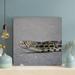 Latitude Run® Black & Brown Snake On Gray Sand - Wrapped Canvas Painting Canvas in Black/Brown | 16 H x 16 W x 2 D in | Wayfair